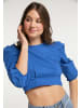 myMo Crop-Bluse in Blau