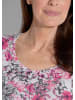 GOLDNER Shirt in weiß / pink / schwarz / geblümt