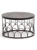 FineBuy Couchtisch in Schwarz / Metall / 60x60x36