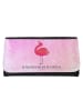 Mr. & Mrs. Panda Portemonnaie Flamingo Stolz mit Spruch in Aquarell Pink