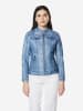 KOROSHI Damen-bikerjacke aus kunstleder in blau