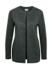 GOLDNER Kurzgröße:  Indoorjacke Bequeme Shirtjacke, Veloursleder-Optik in flaschengrün