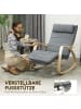 HOMCOM Schaukelstuhl-106L x 67B x 92H cm-Grau