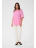 KAFFE curve T-Shirt kurzarm KCmina Loose fit in Pink Frosting