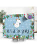 Mr. & Mrs. Panda Adventskalender Einhorn Sänger mit Spruch in Eisblau