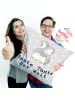 Mr. & Mrs. Panda Kopfkissen Pinguin Beste Tante der Welt mit Spruch in Grau Pastell