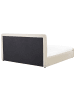 Beliani Doppelbett RENNES in Beige/Schwarz - (W) 190 x (H) 98 x (L) 217 cm