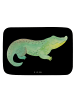 Mr. & Mrs. Panda Badematte Krokodil ohne Spruch in Schwarz