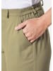 GOLDNER Kurzgröße:  Kurze Caprihose aus Satin mit Stretch in schilf