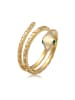 Elli Ring 925 Sterling Silber Pinky Ring, Schlange in Gold