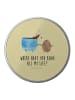 Mr. & Mrs. Panda Blechdose Kaffee Bohne mit Spruch in Gelb Pastell