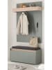 Furn.Design Garderobe Set 2-teilig Salbei Grün, Eiche, Kombination inkl. Sitzkissen