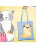 Mr. & Mrs. Panda Tragetasche Mops Krone ohne Spruch in Sky Blue
