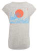 F4NT4STIC Damen T-Shirt PLUS SIZE Kanagawa Welle in grau meliert