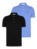 Felix Hardy Polo Shirt Kurz Arm 2 Pack in Schwarz-Royal blau
