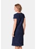 GOLDNER Spitzenkleid aus Chiffon, Flügelärmeln in marine