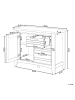Beliani Sideboard AGORA in Braun - (W) 99 x (H) 80 x (L) 43 cm