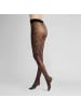 Hudson Feinstrumpfhose Daisy Blumenmuster in Black
