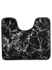Zellerfeld Marmour 3-teilig Bad Matte Dusche Set Rutsch Stand Bad Matten in Schwarz