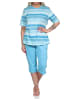 NORMANN Capri Schlafanzug kurzarm Pyjama - 72630 in blau