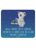 Mr. & Mrs. Panda Mousepad Diplomatische Waage mit Spruch in Sternenhimmel Blau