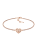 Elli Armband 925 Sterling Silber Herz, Lebensbaum in Rosegold