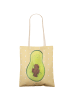 Mr. & Mrs. Panda Tote Bag Avocado Kern ohne Spruch in Gelb Pastell