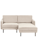 Beliani Ecksofa BREDA in Beige/Schwarz - (W) 192 x (H) 85 x (L) 155 cm