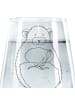 Mr. & Mrs. Panda Trinkglas Chinchilla Blume ohne Spruch in Transparent