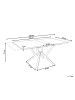 Beliani Esszimmertisch ANSELL in Braun/Schwarz - (W) 90 x (H) 77 x (L) 160 cm