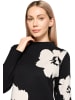 Betty Barclay Strickkleid mit Stehkragen in Patch Black/Cream