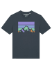wat? Apparel T-Shirt Retro Landscape in India Ink Grey
