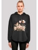 F4NT4STIC Oversized Hoodie Vogelnest Blumen in schwarz