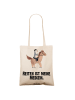 Mr. & Mrs. Panda Tasche Pferd Reiten mit Spruch in Creme