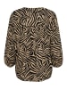 Kaffe Langarm-Bluse KAmilia Regular fit in Chinchilla/Black Animal Print