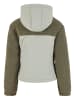 Urban Classics Urban Classics Ladies Sherpa Crinkle Nylon Mix Jacket in palegreen/stonegreen