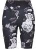 Urban Classics Urban Classics Damen Ladies High Waist Tech Mesh AOP Cycle Shorts in darkflower