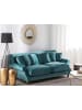 Beliani 7-tlg 2-Sitzer Sofa EIKE in Blau/Braun