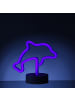 SATISFIRE LED Neonlicht Dekofigur Delphin H: 19cm in blau