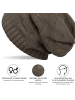 styleBREAKER Strick Beanie Mütze in Dunkelbraun