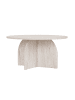 CALICOSY Beistelltisch CLOVER in Travertin - (W)80  x (H)40  x (L)80 cm