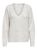 JACQUELINE de YONG Fein Strickpullover Pullover V-Neck JDYELANORA Longsleeve Sweater in Weiß