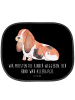 Mr. & Mrs. Panda Sonnenblende Auto Hund Basset Hound mit Spruch in Schwarz