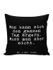 Mr. & Mrs. Panda Kissen 40x40 Man kann sich den... mit Spruch in Schwarz