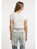 IZIA Damen Strickweste in Wollweiss