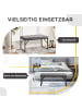 HOMCOM Sitzbank in Dunkelgrau 100L x 35B x 47H cm