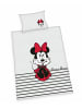Herding 2 tlg. Renforcé Bettwäsche 100x135cm Disney Minnie Mouse in Grau