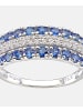 Diamant L'éternel Eternity-Ring aus 375 Weißgold mit Diamant mit Saphir