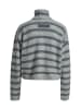 Smith&Soul Striped Boxy Turtle Neck Pullover in Anthracite Mel Print
