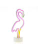 SATISFIRE LED Neonlicht Dekofigur Flamingo H: 30cm in pink, gelb